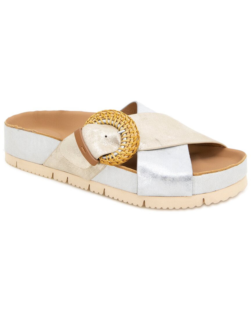 Gentle Souls By Kenneth Cole Louisa Leather Sandal In Neutral