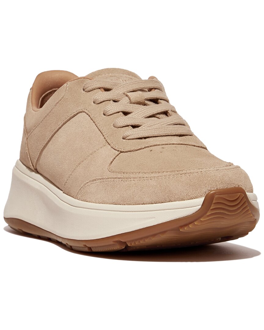 Fitflop F-mode Suede & Leather Sneaker In Neutral