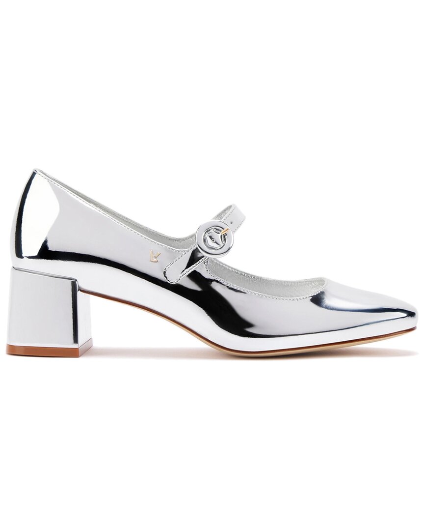 Larroude Larroudé Blair Block Pump In Silver