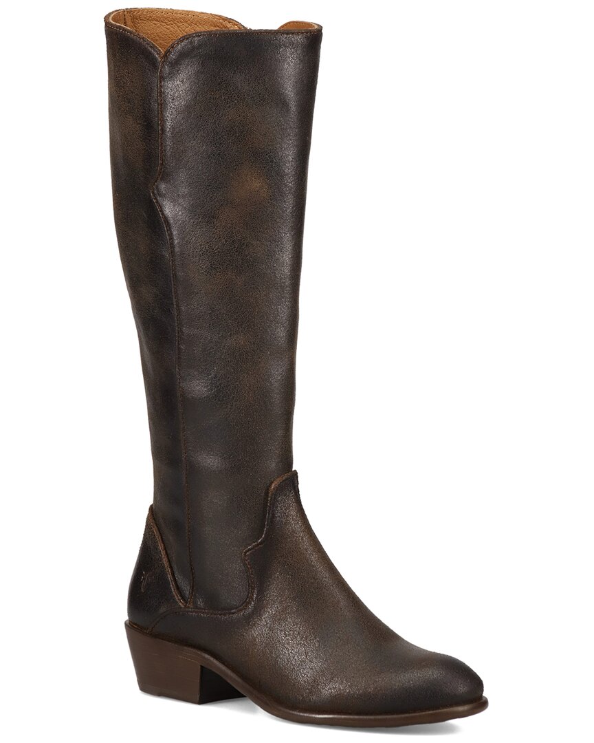 Frye Carson Piping Tall Suede Boot In Brown
