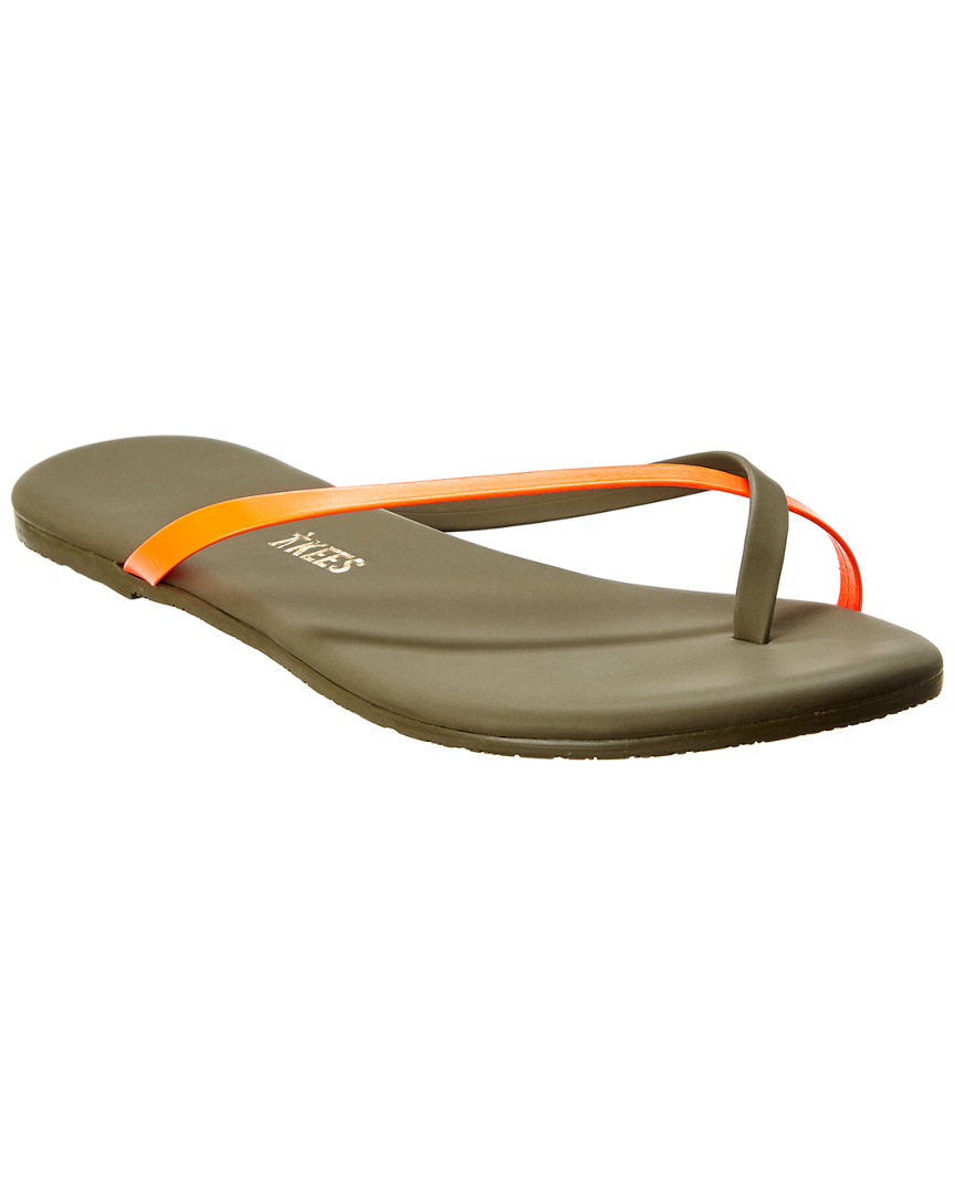 Tkees Riley Neon Leather Flip Flop Women's Orange 7 | eBay