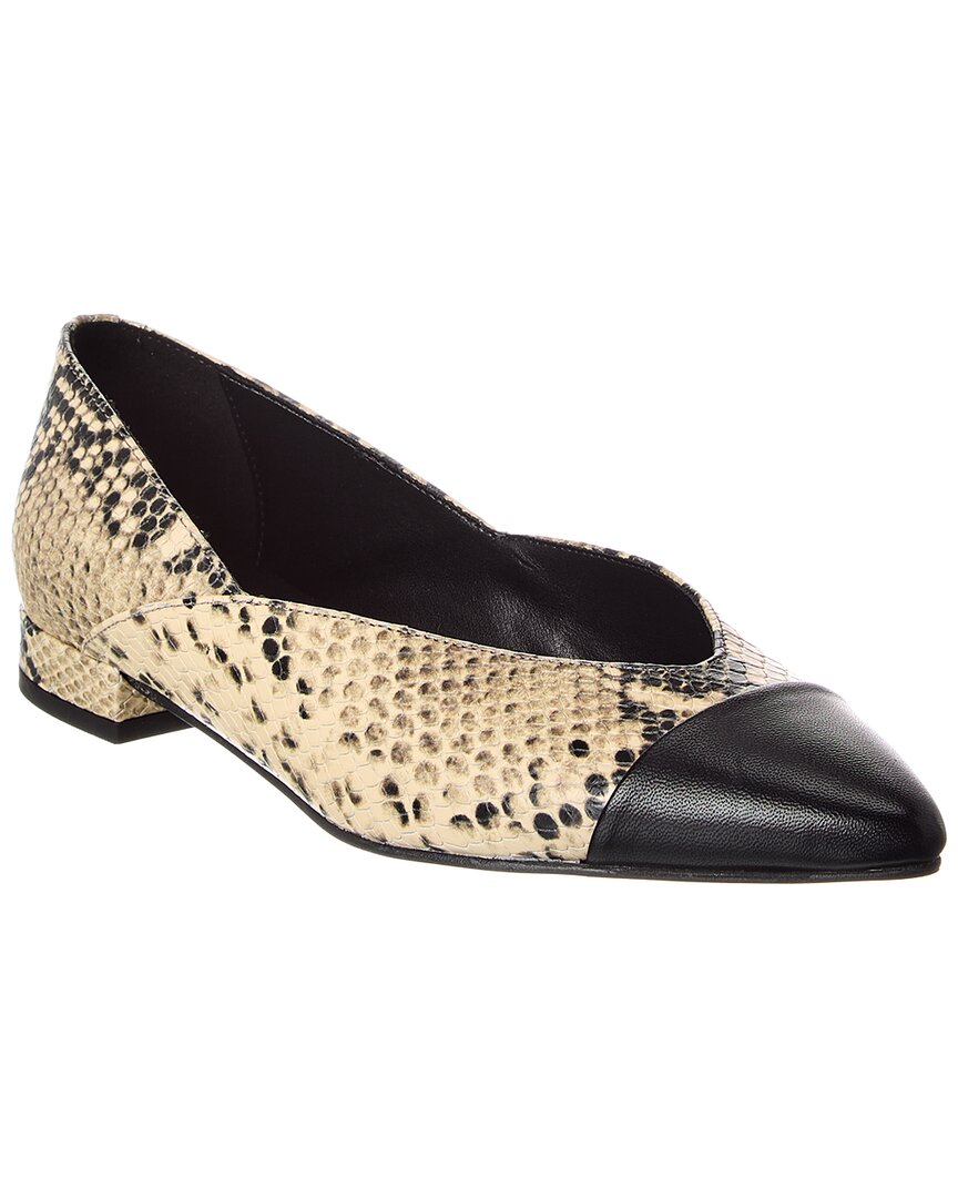 M By Bruno Magli Parma Snake-embossed Leather Flat In Multi