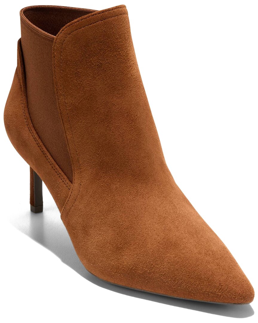 Cole Haan Go-to Jamela Suede Chelsea Bootie In Brown