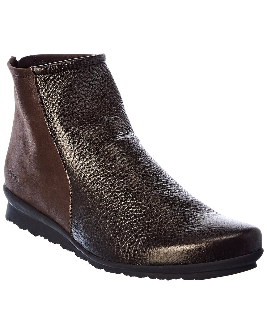 Arche Barky Suede & Leather Bootie In Gold