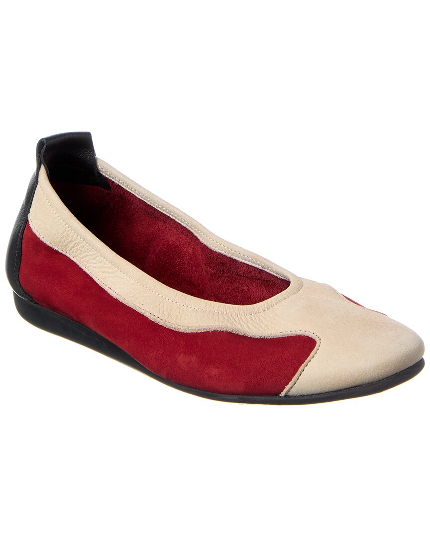 Arche Lambaa Leather Flat In Red