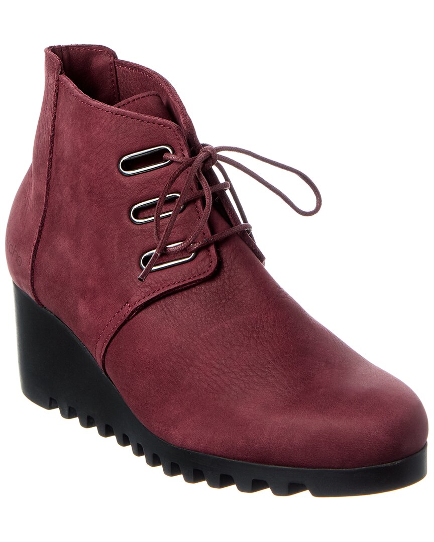 Arche Larela Leather Bootie In Red