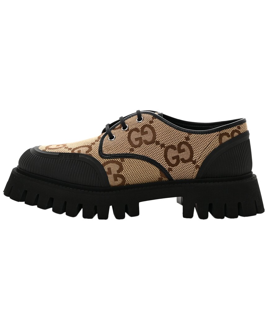 Gucci Men's Jumbo Gg Canvas Miro Lug Sole Derby Loafer, Size 39 (authentic  Pre-loved)