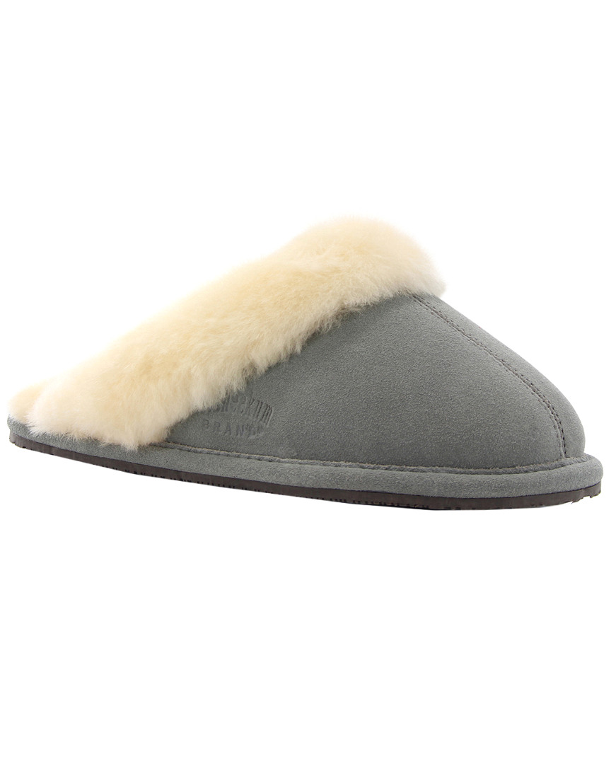 Staheekum Cressida Scuff Suede Slipper In Gray