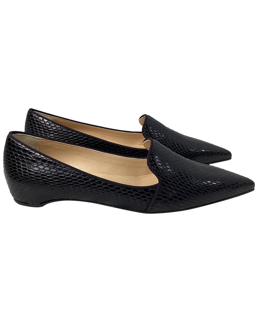Christian Louboutin Women's Leather Kashasha Lizard-effect Loafer (authentic Pre-loved)