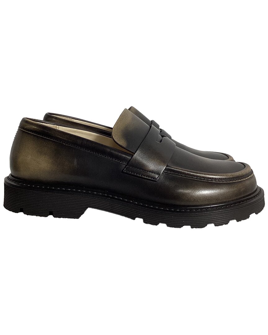 Loewe Women's Leather Blaze Brushed-effect Loafer (authentic Pre-loved) In Multi