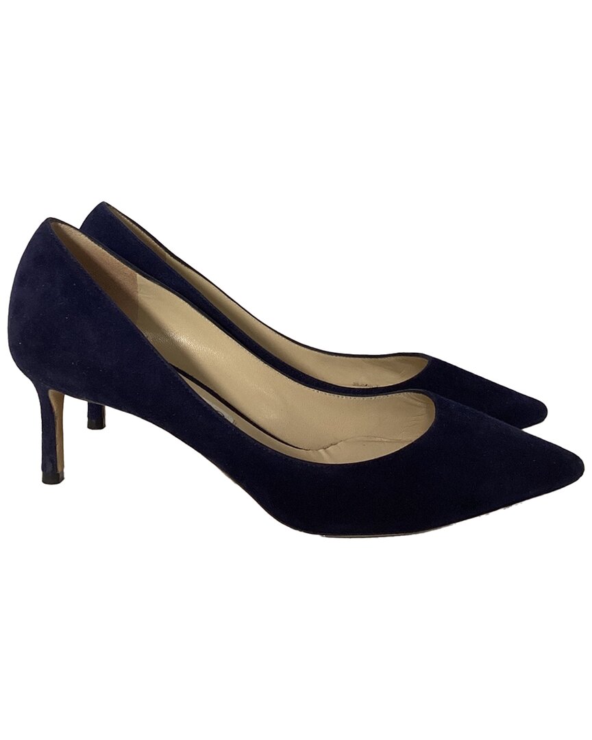 Jimmy Choo Romy 60 Pumps In Navy Blue Suede In Blue