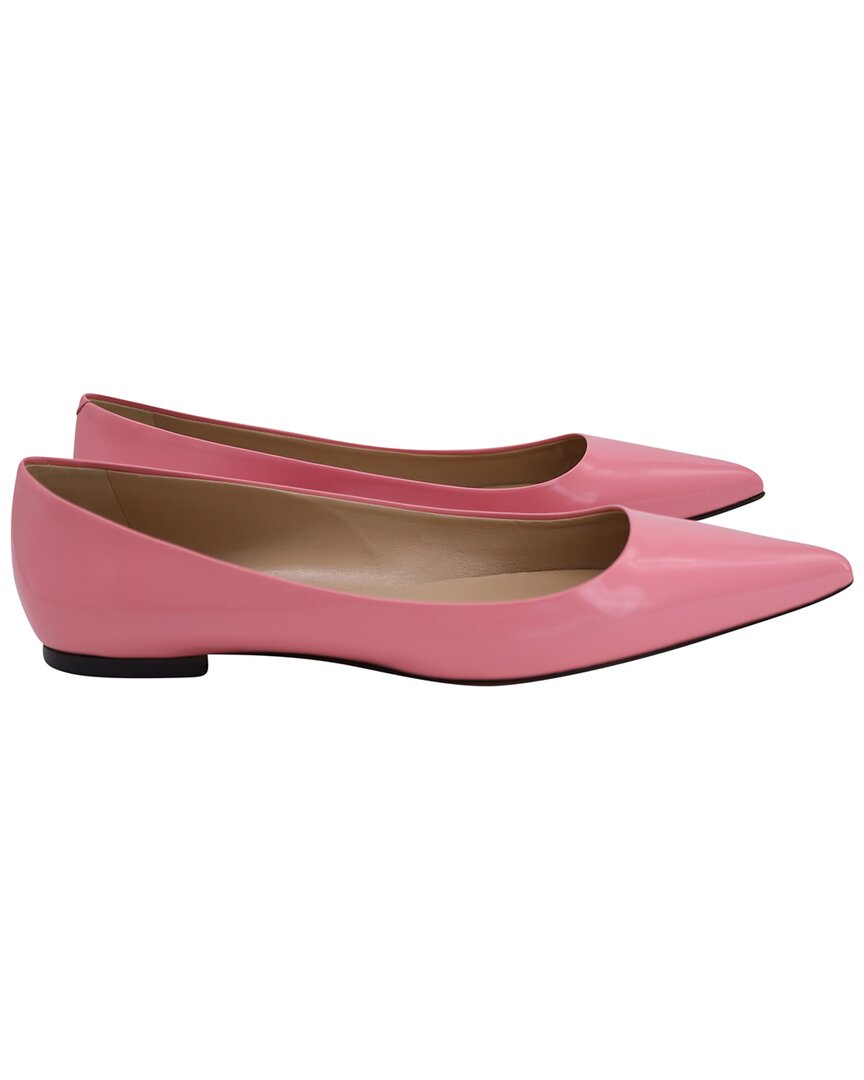 Roger Vivier Pointed Ballet Flats In Pink Patent Leather