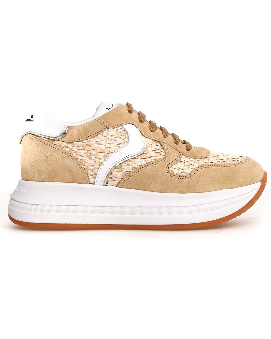 Voile Blanche Merry Mesh & Leather Sneaker In Brown