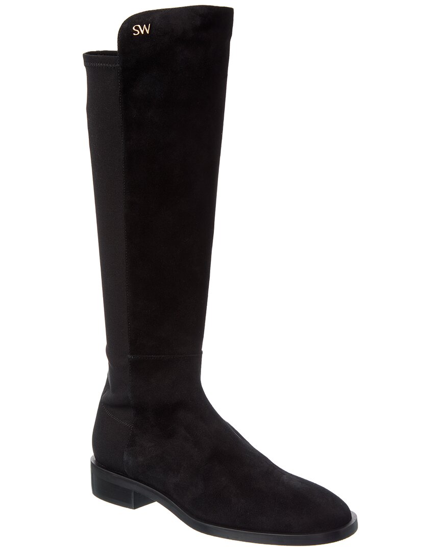 Stuart Weitzman Keelan Suede Tall Boot In Black