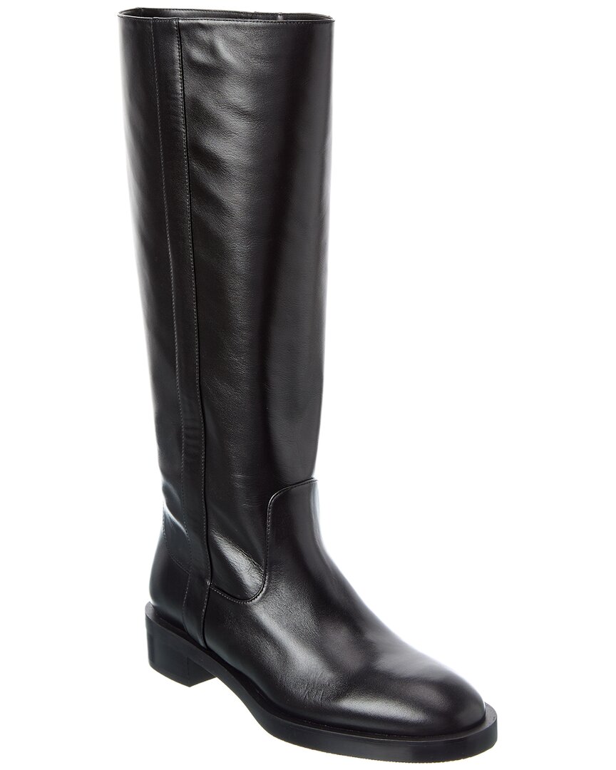 Stuart Weitzman Lenora Leather Knee-high Boot In Black