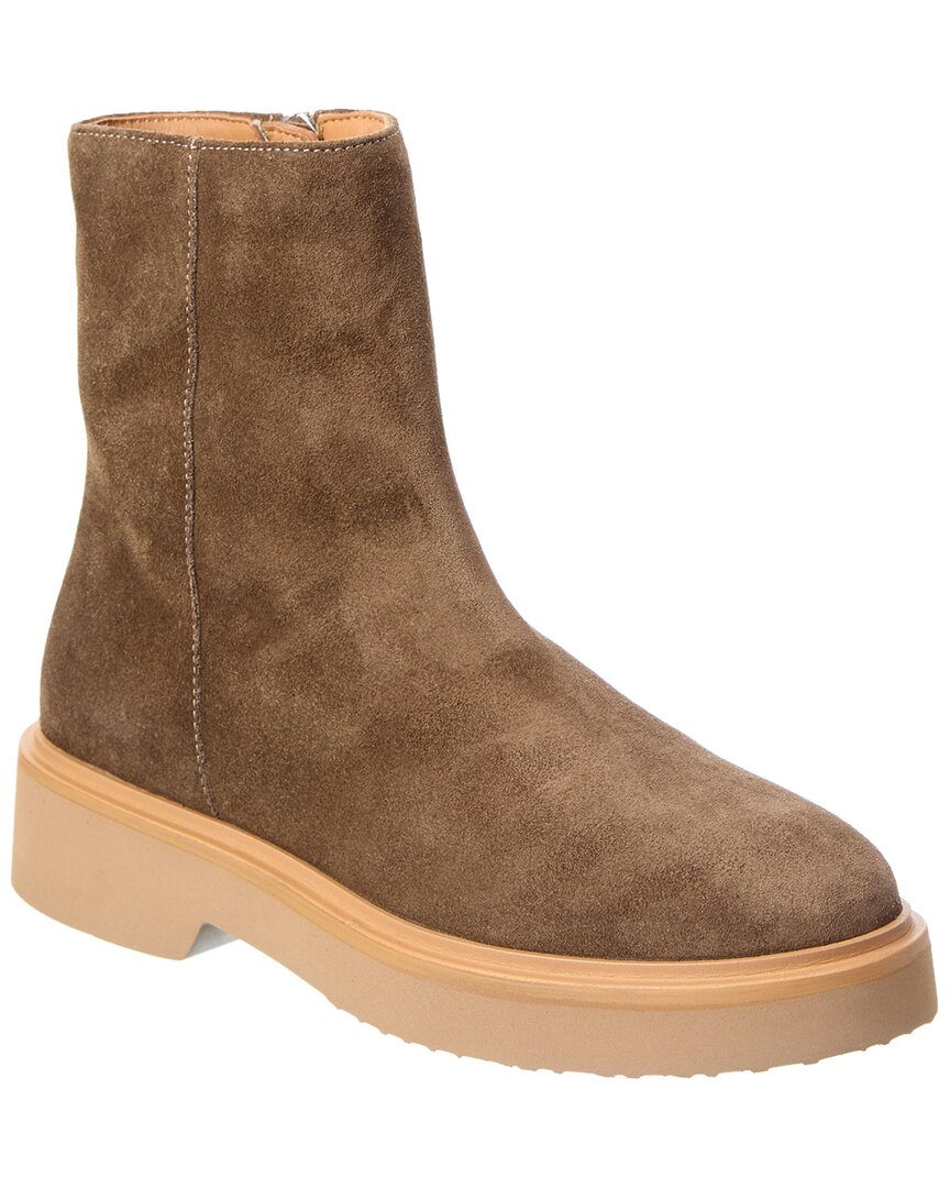 Aquatalia Maddie Waterproof Suede Bootie In Brown