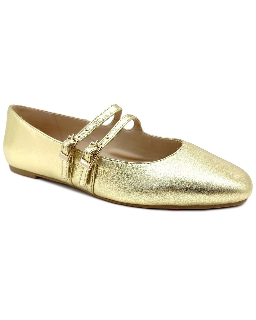Kenneth Cole New York Mackenzie Pu Flat In Neutral