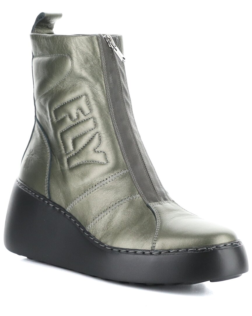 Fly London Drim Leather Boot In Grey