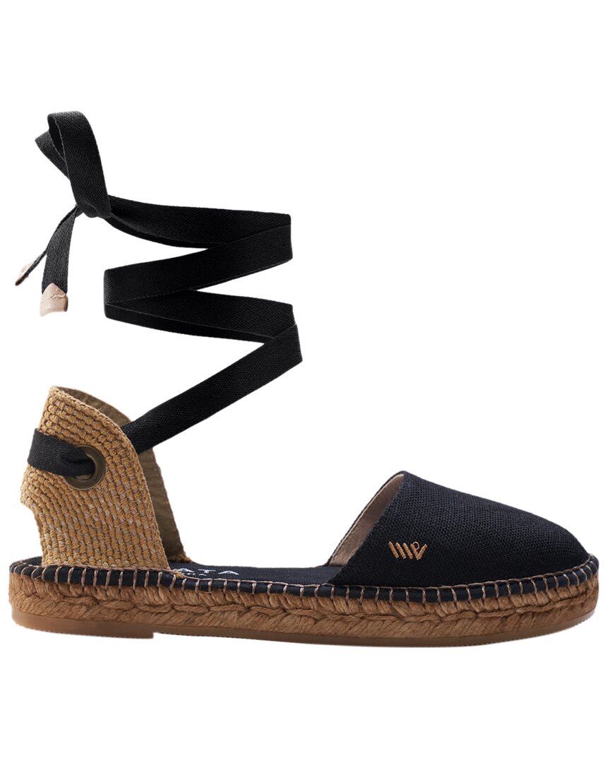 Viscata Candell Canvas Espadrille Flats In Black