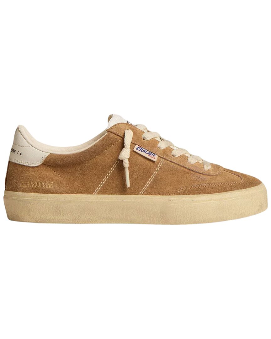 Golden Goose Soul Star Suede Upper Leather Hf Tongue Leather Heel In Brown