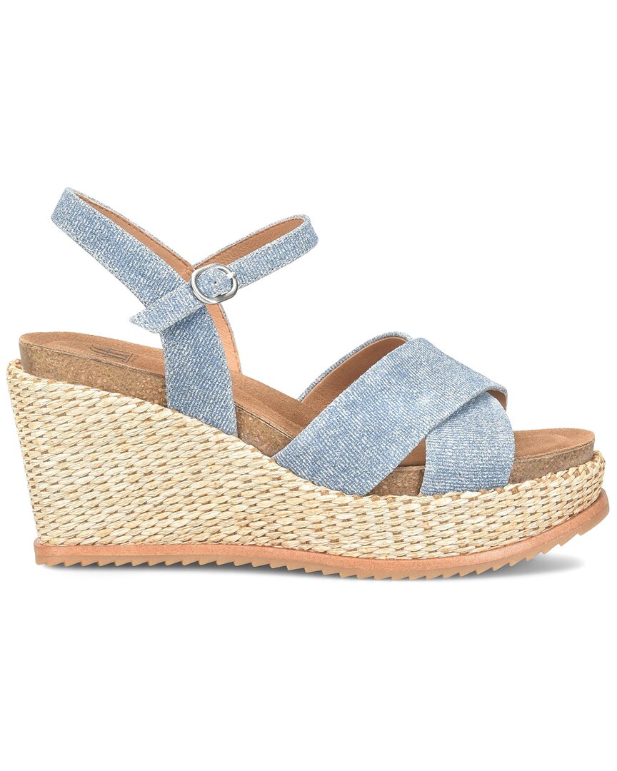 Söfft Diana Espadrille Platform Wedge Sandal In Blue