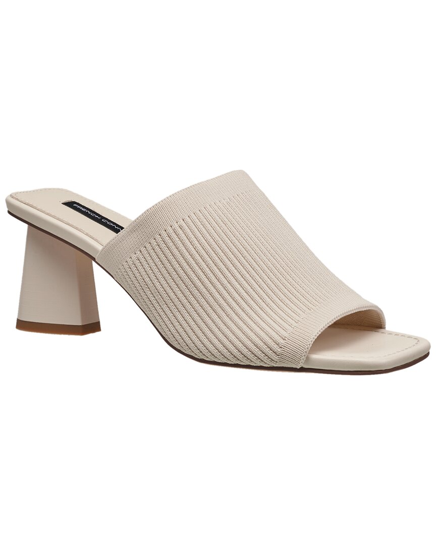 French Connection Women's Knit Styles Slip On Block Heel Sandal