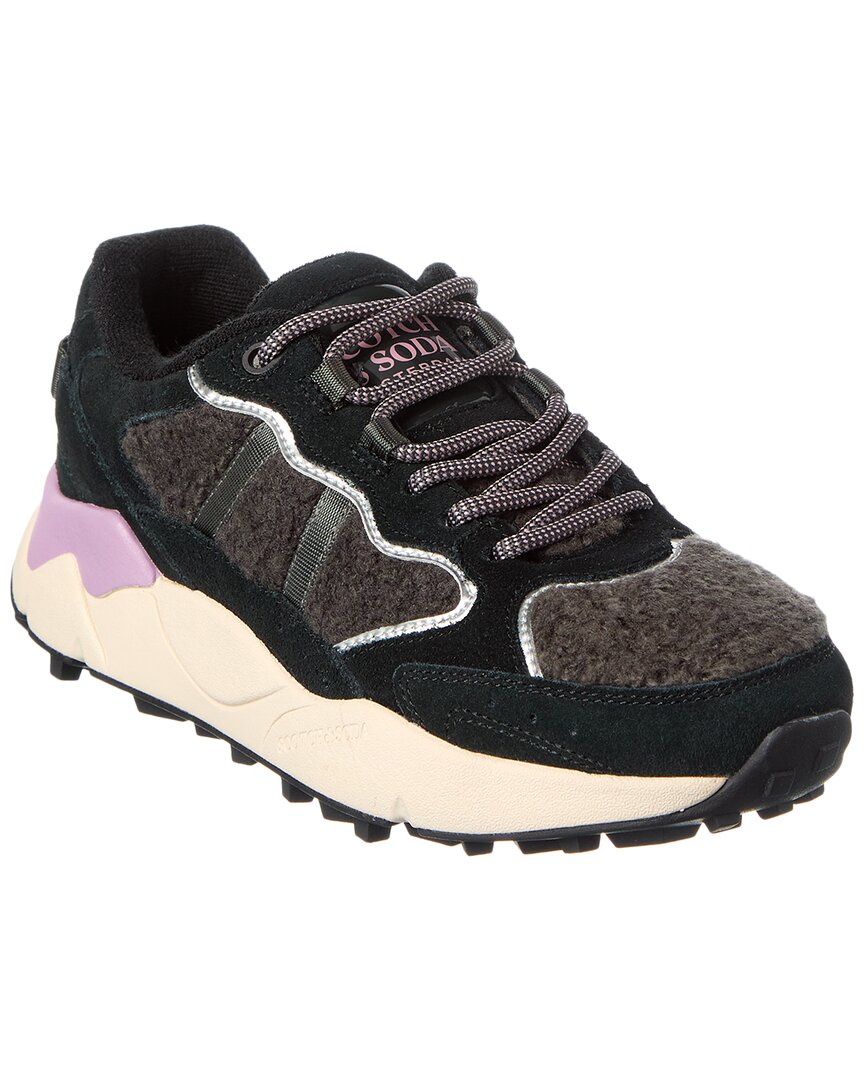 Scotch & Soda Mount Suede Sneaker In Black