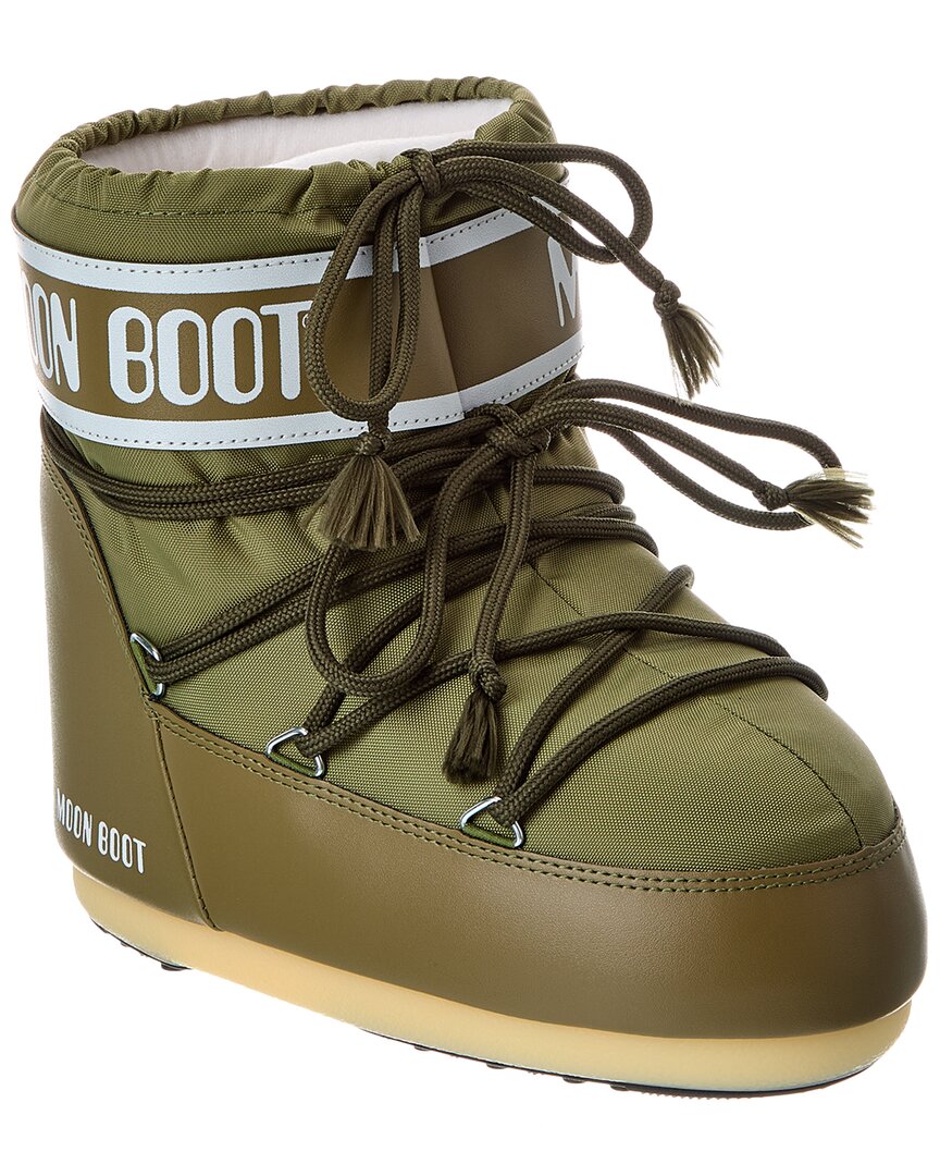 Moon Boot Icon Low Nylon Boots Khaki In Green