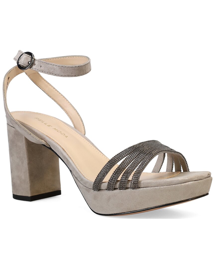 Pelle Moda Aliana Ankle Strap Sandal In Silver