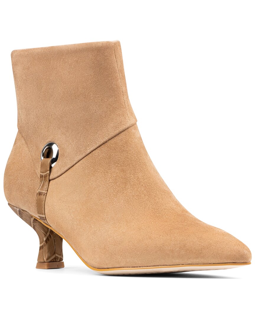 Donald Pliner Cindia Leather Bootie In Brown