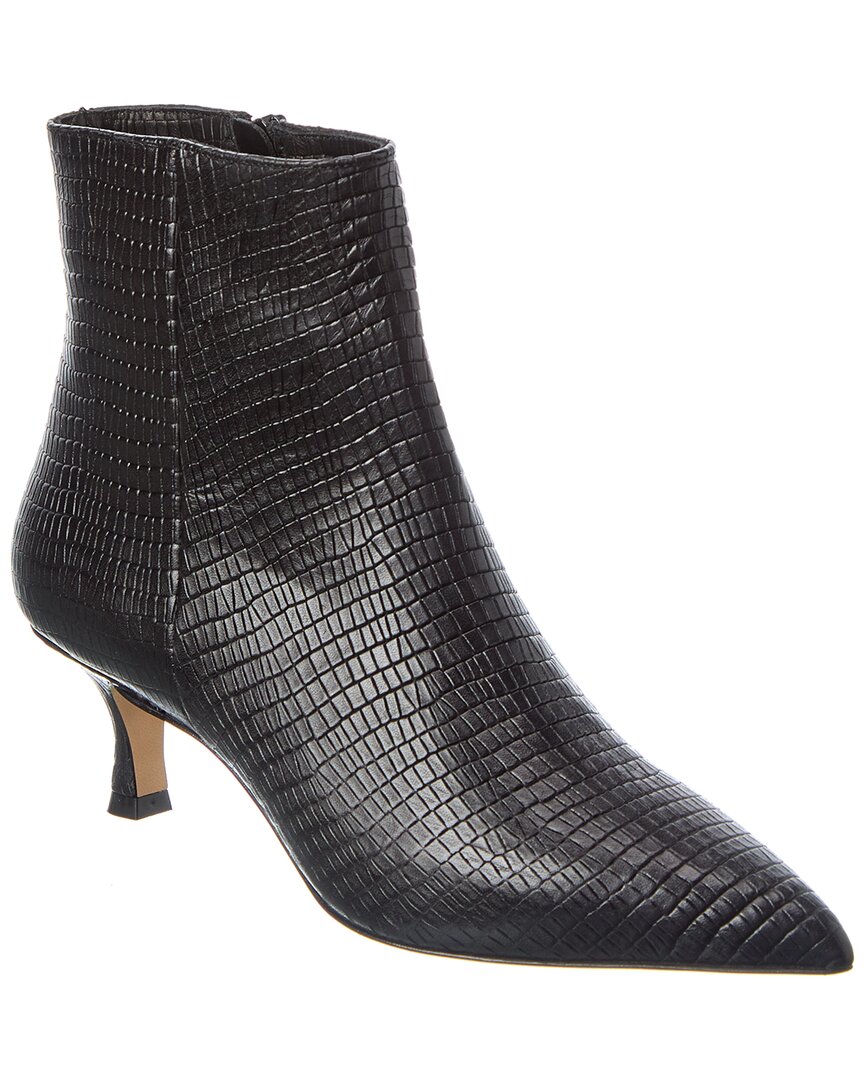 M By Bruno Magli Nerina Snake-embossed Leather In Black