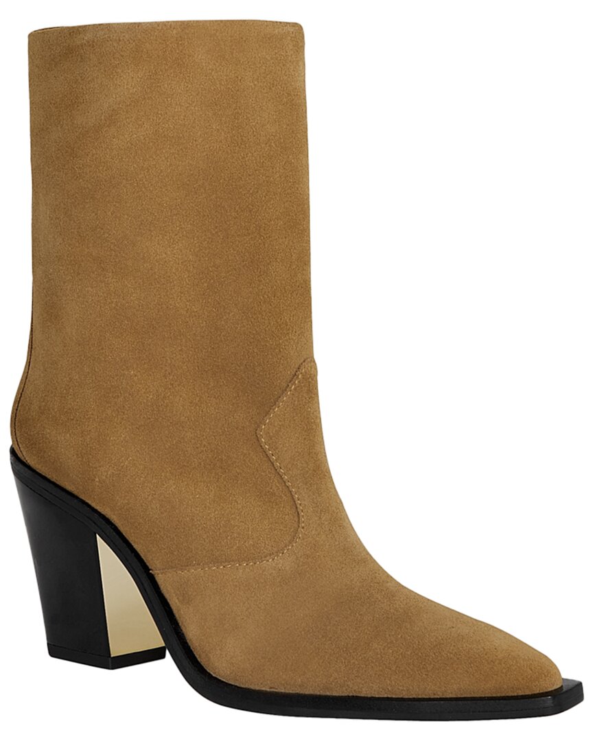 Rebecca Minkoff City Suede Cowboy Bootie In Brown