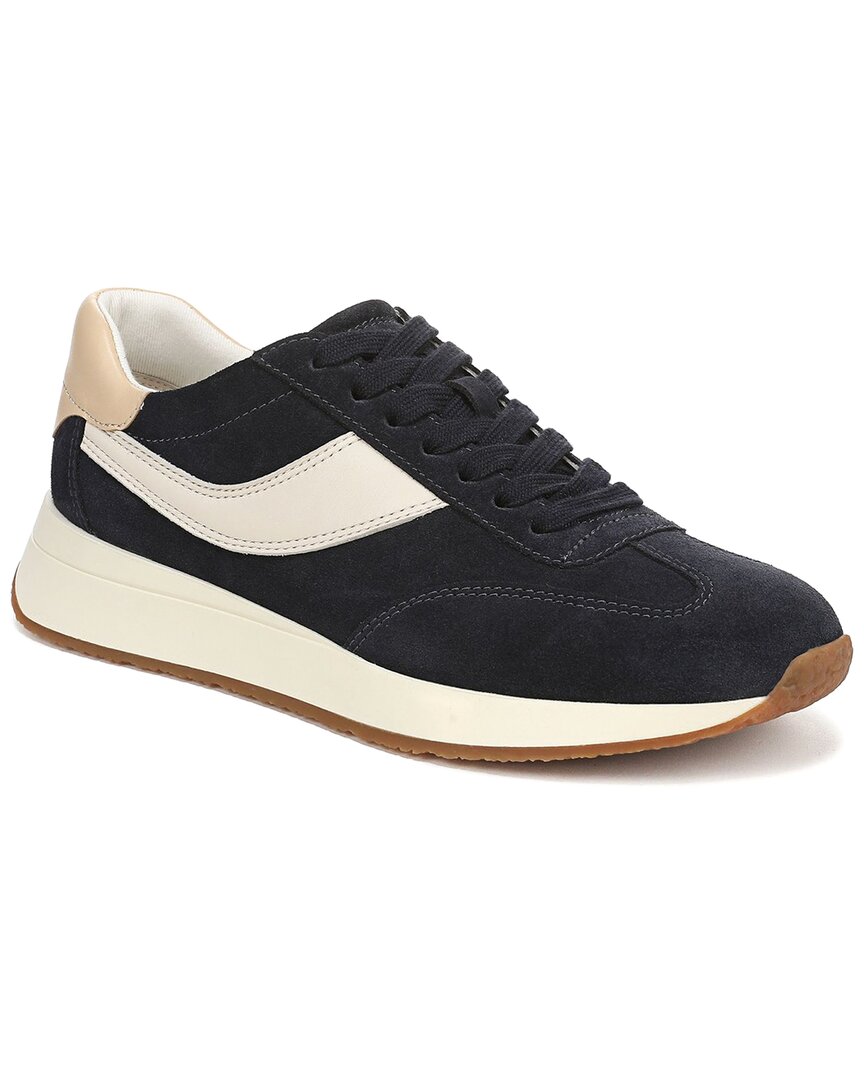 Vince Olla Runner Leather Sneaker In Blue