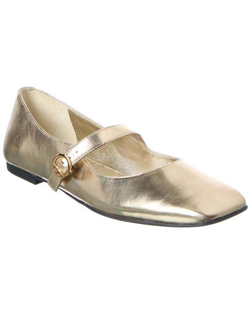 Tory Burch Selby Mary Jane Leather Ballet Flat In Animal Print