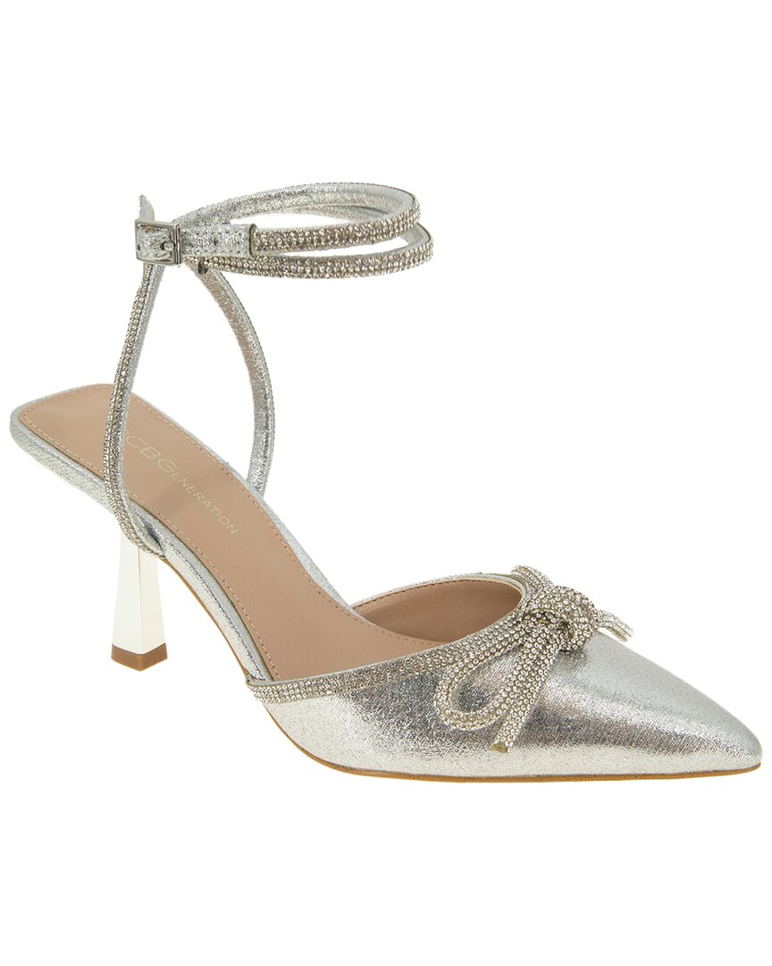 Bcbgeneration Ildy Satin Pump In Silver