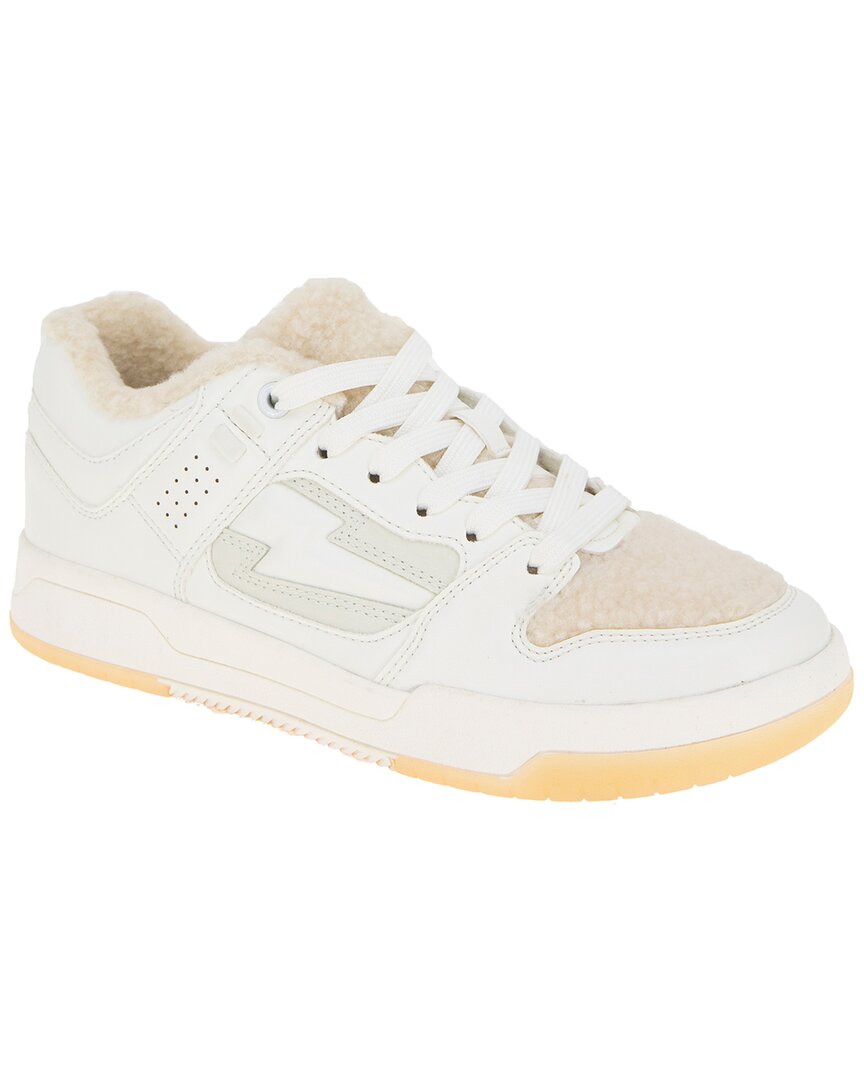 Bcbgeneration Kortni Faux Shearling Sneaker In White