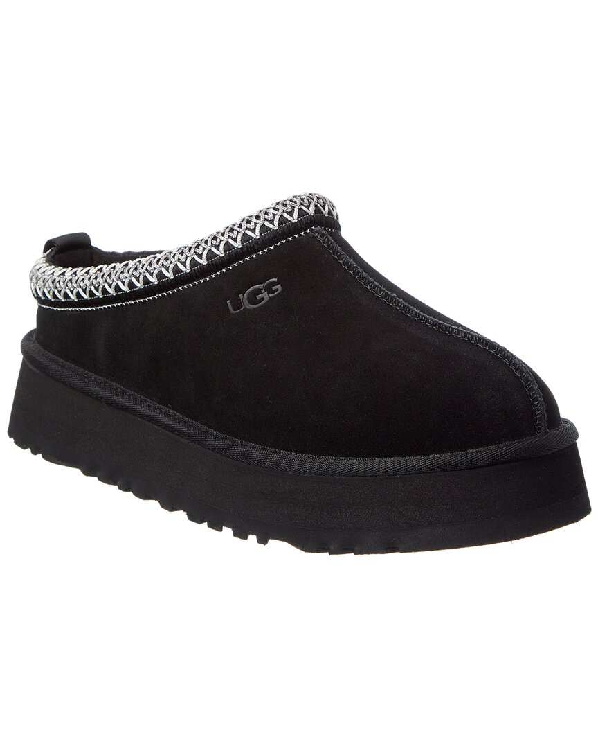 Ugg Tazz Suede Platform Slipper In Black