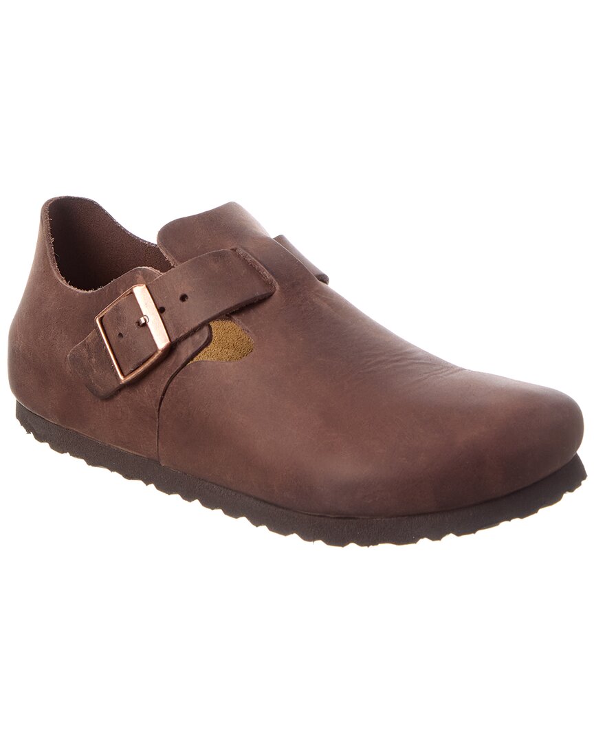 Birkenstock London Oiled Leather Clog In Brown