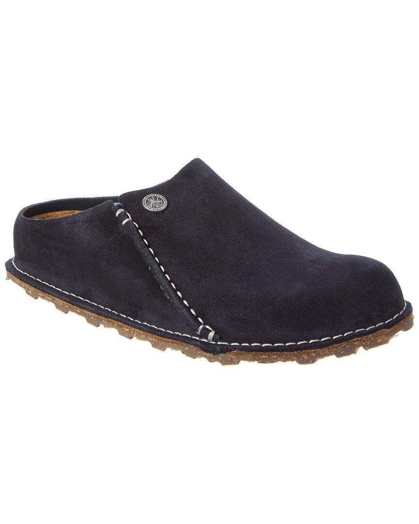 Birkenstock Zermatt Narrow Suede Slipper In Blue