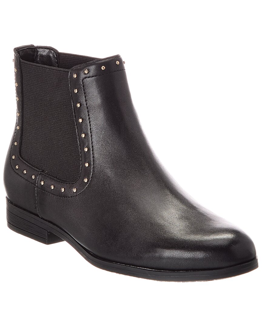 Dune London Pudded Leather Boot In Black