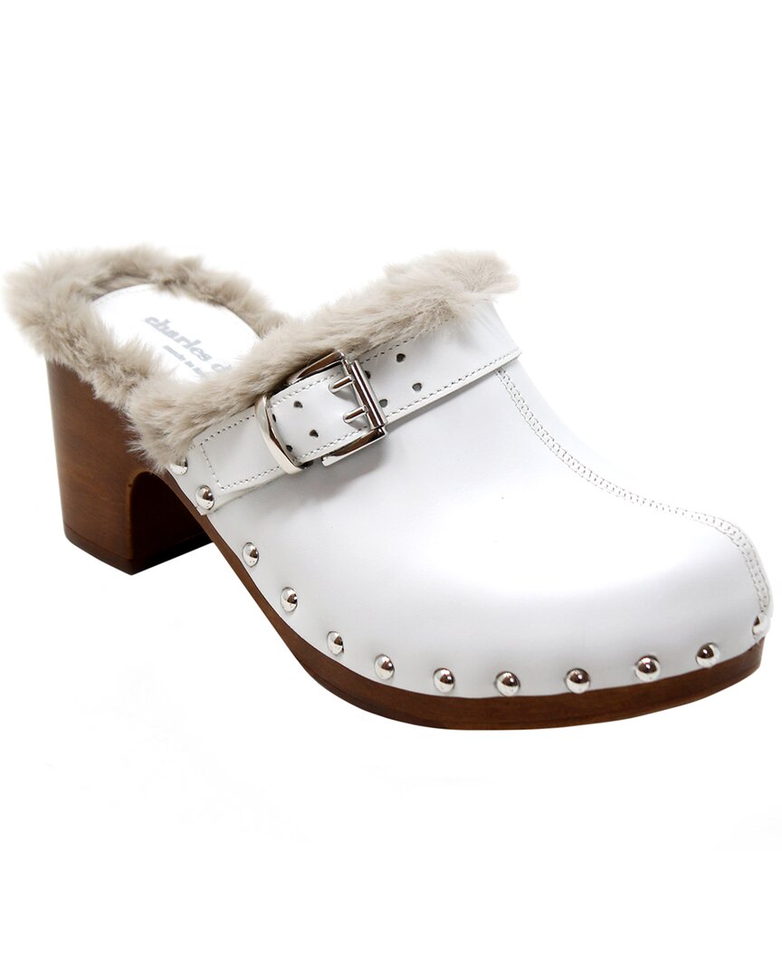 Charles David Charles By  Lecce Leather Clog In White