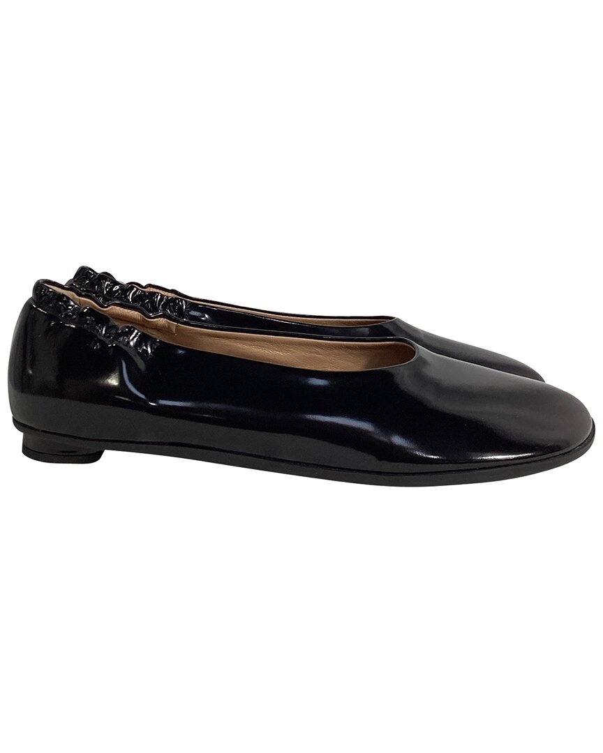 Bottega Veneta Women's Lambskin Leather Atomic Polished Ballerina Flat  (authentic Pre-loved) In Black