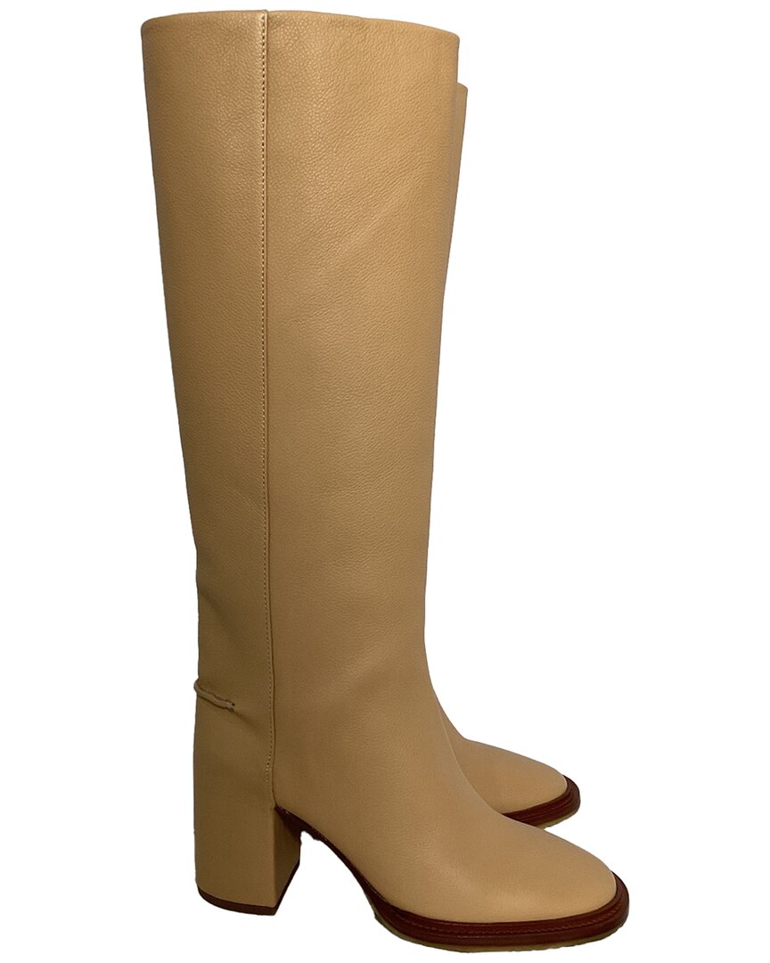 Chloé Women's Leather Edith Knee-high Heeled Boot (authentic Pre-loved) In Brown