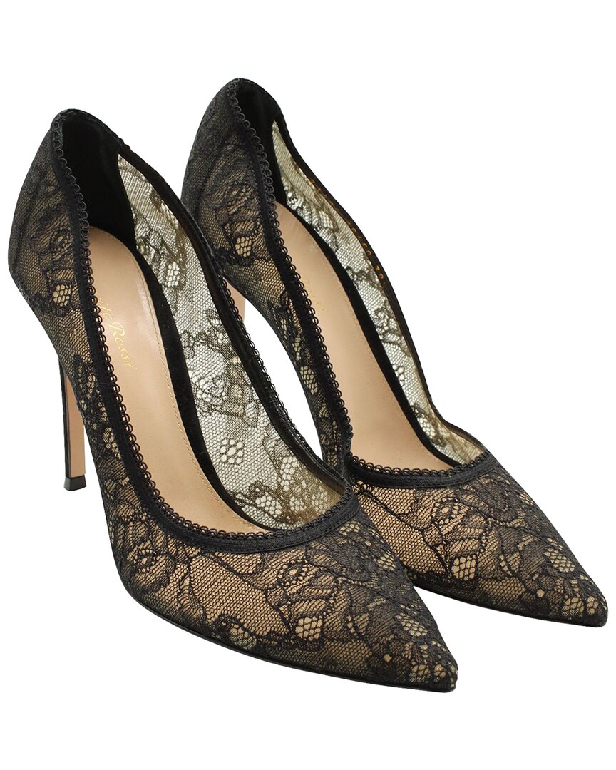 Gianvito Rossi Women's Polyester Lace Pointed Toe Pump (authentic Pre-loved) In Multi