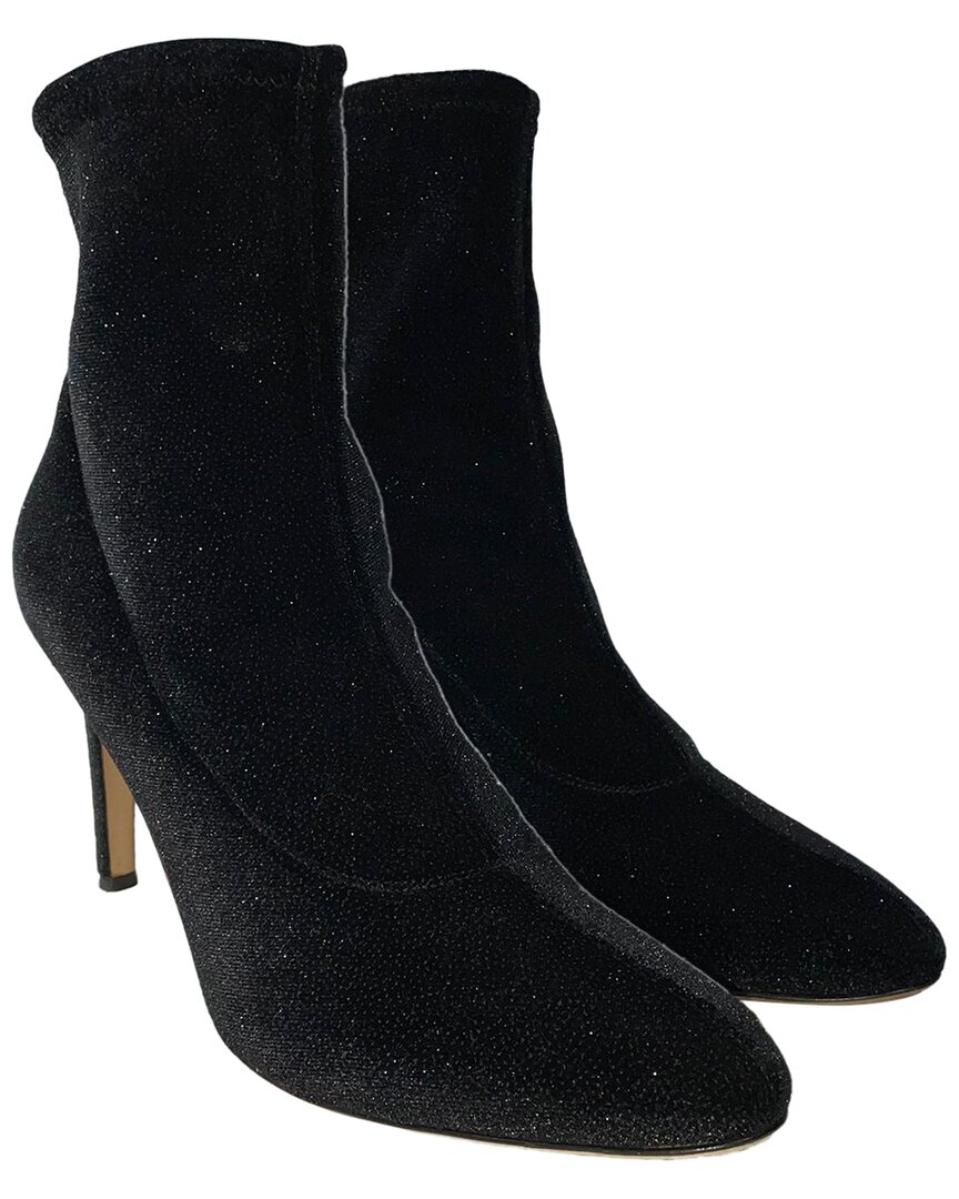 Giuseppe Zanotti Women's Velvet Celeste Bootie (authentic Pre-loved) In Black