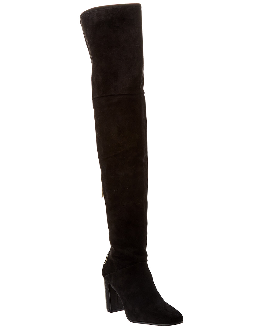 stuart weitzman over the knee black suede boots