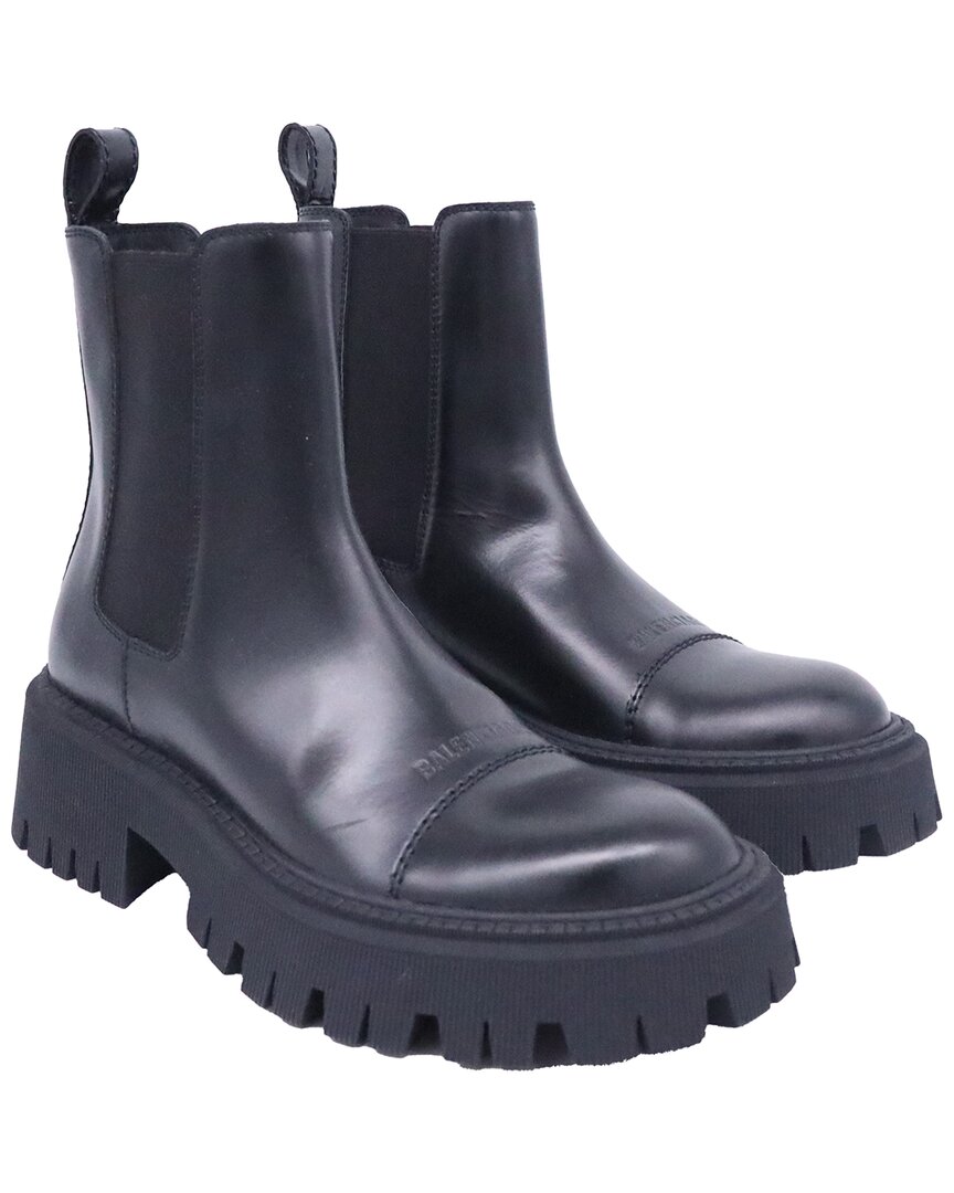 Balenciaga Women's Leather Tractor 20mm Boot (authentic Pre-loved) In Multi