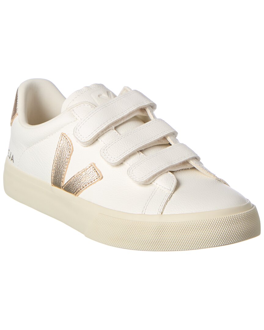 Veja Recife Chromefree Leather In White Platine In White