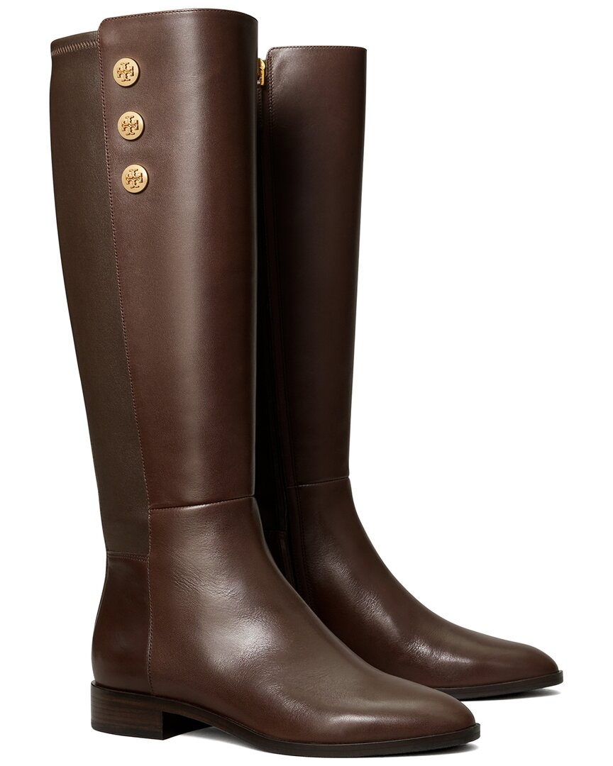 Tory Burch Naomi 25 Leather Tall Boot In Brown | ModeSens