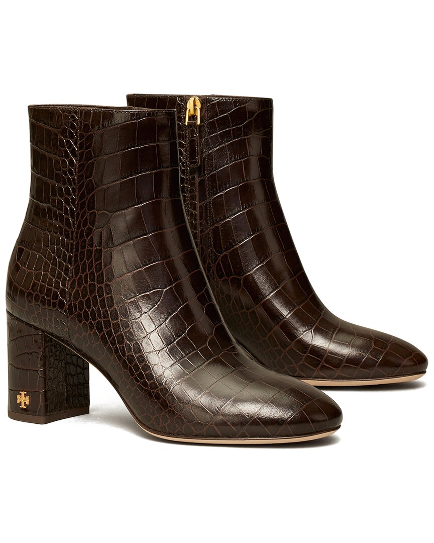 Tory Burch Brooke 70 Leather Bootie In Brown | ModeSens